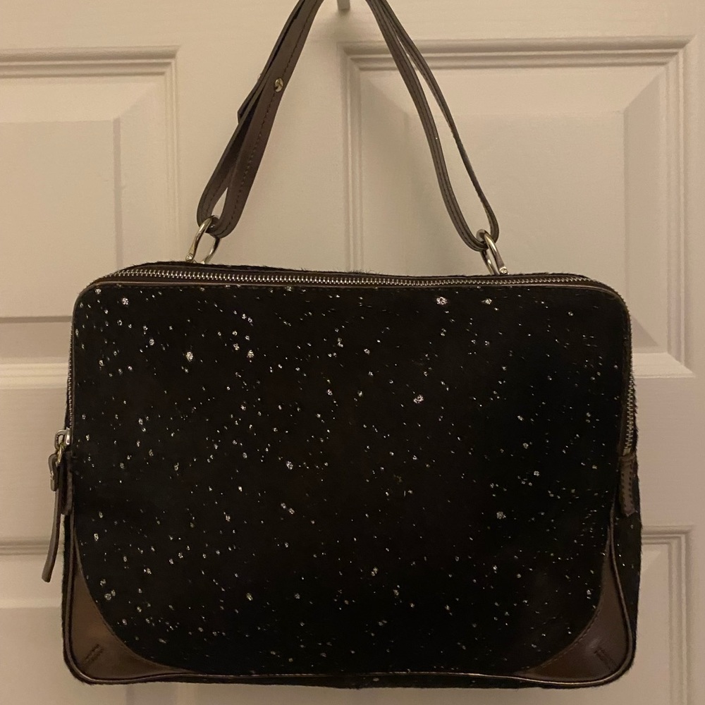$720 Kate Spade Collect Line Ltd Ed Hand Bag Purse black Pony Hair Silver Metall - Picture 17 of 17